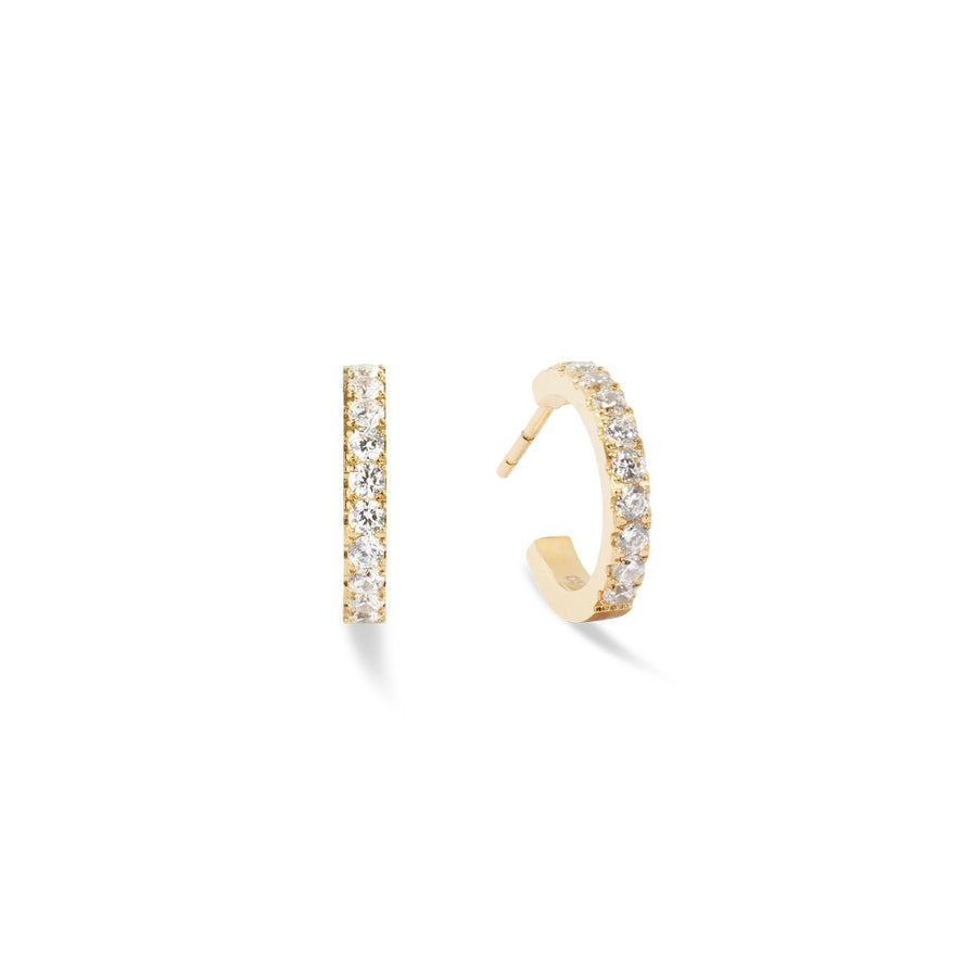 Coeur De Lion Eternal Love Mini Crystal Hoop - Gold - 0146231816