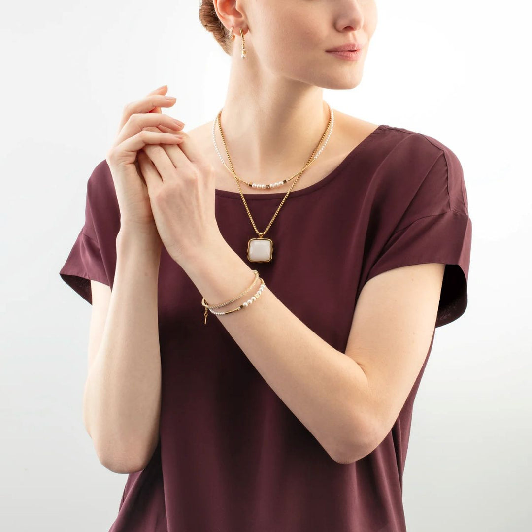 Coeur De Lion Eternal Love Mini Crystal Hoop - Gold - 0146231816