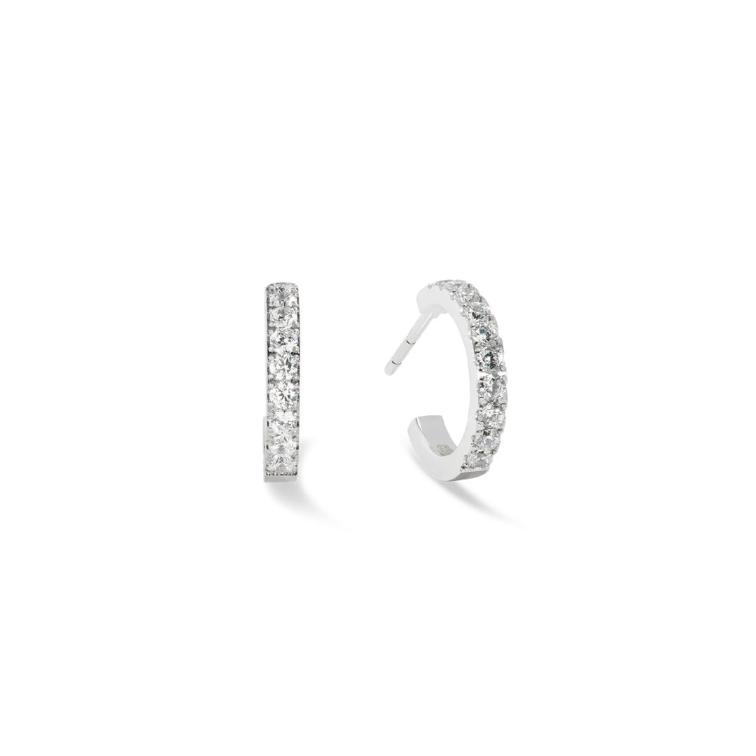Coeur De Lion Eternal Love Mini Crystal Hoop -  Silver - 0146231817