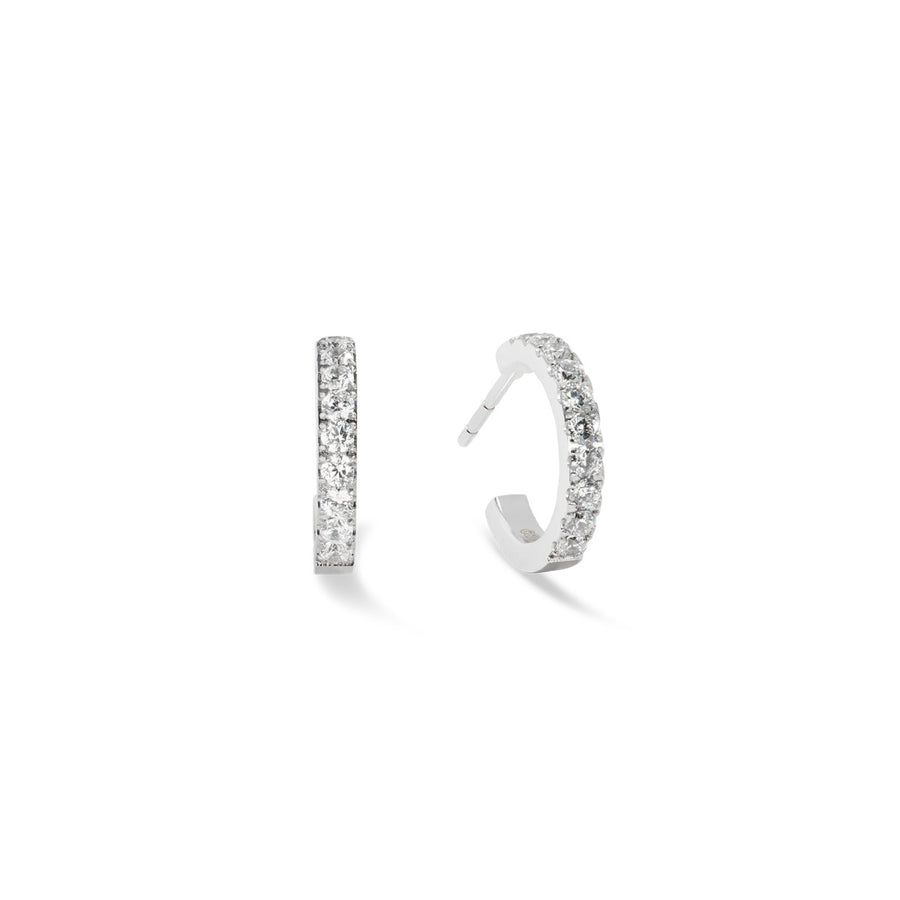 Coeur De Lion Eternal Love Mini Crystal Hoop -  Silver - 0146231817