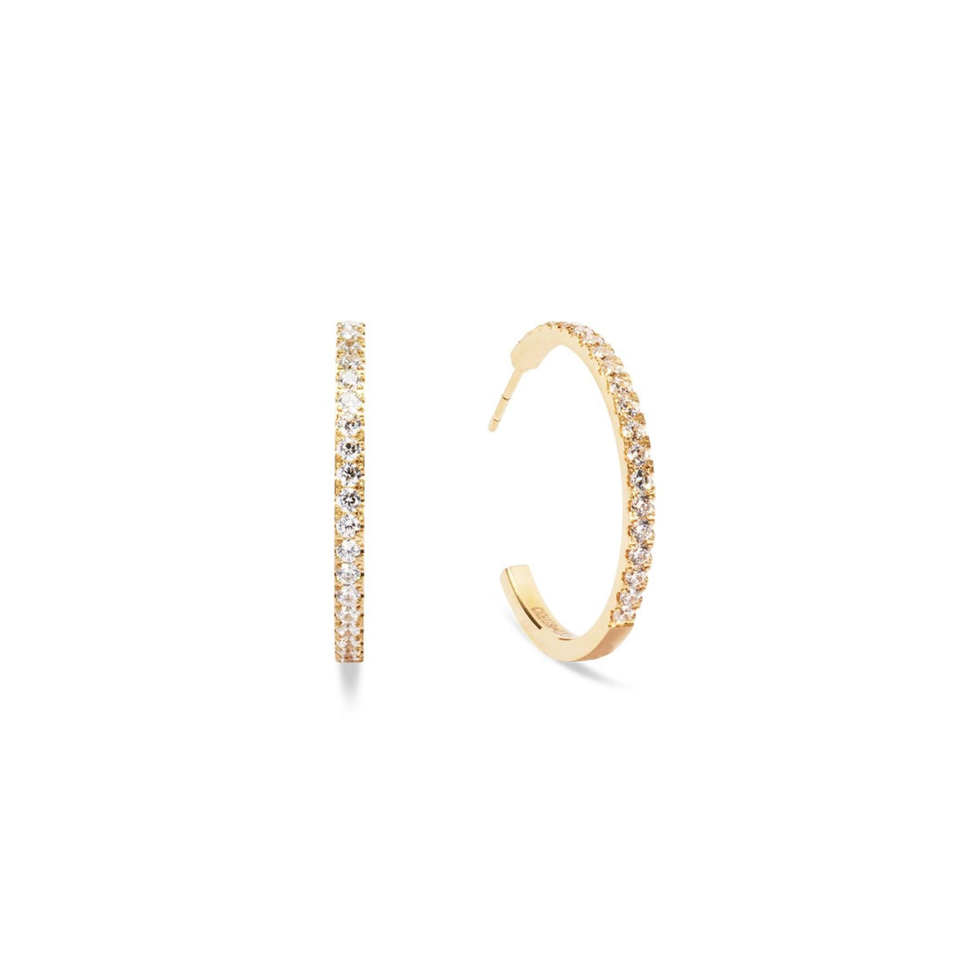Coeur De Lion Eternal Love Big Crystal Hoop Earrings - Gold - 0147231816
