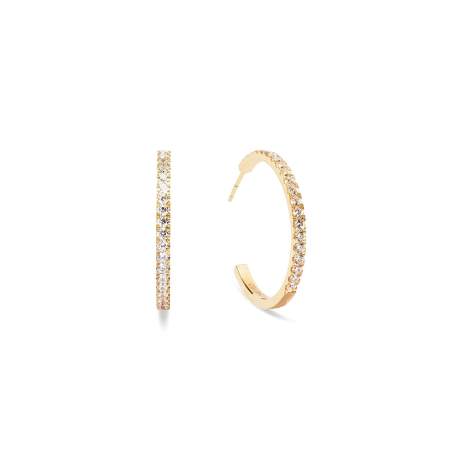 Coeur De Lion Eternal Love Big Crystal Hoop Earrings - Gold - 0147231816