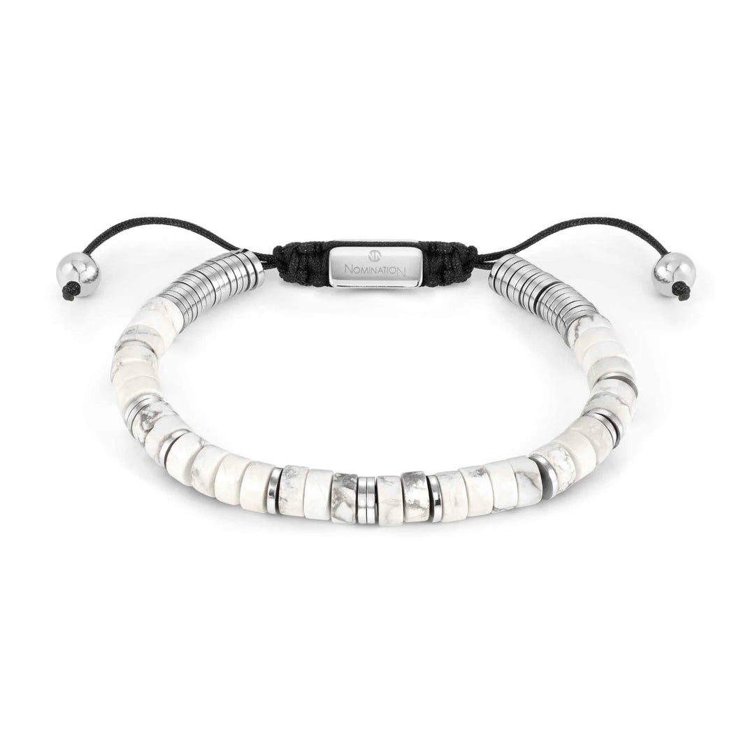 Nomination Instinct Style Bracelet in Steel with Stones - White Turquoise 027925_085