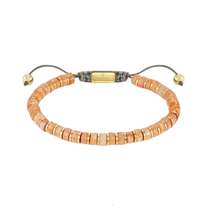 Nomination Instinct Style Bracelet in Steel with Stones - Orange Jasper 027927_086