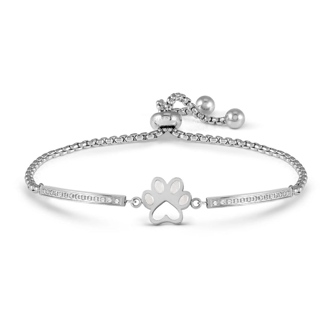 Nomination Milleluci Refined Bracelet Stainless Steel and Zirconia - Dog Footprint. Item code 028016/013