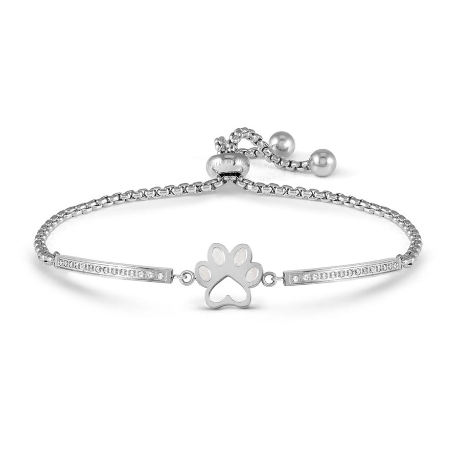 Nomination Milleluci Refined Bracelet Stainless Steel and Zirconia - Dog Footprint. Item code 028016/013
