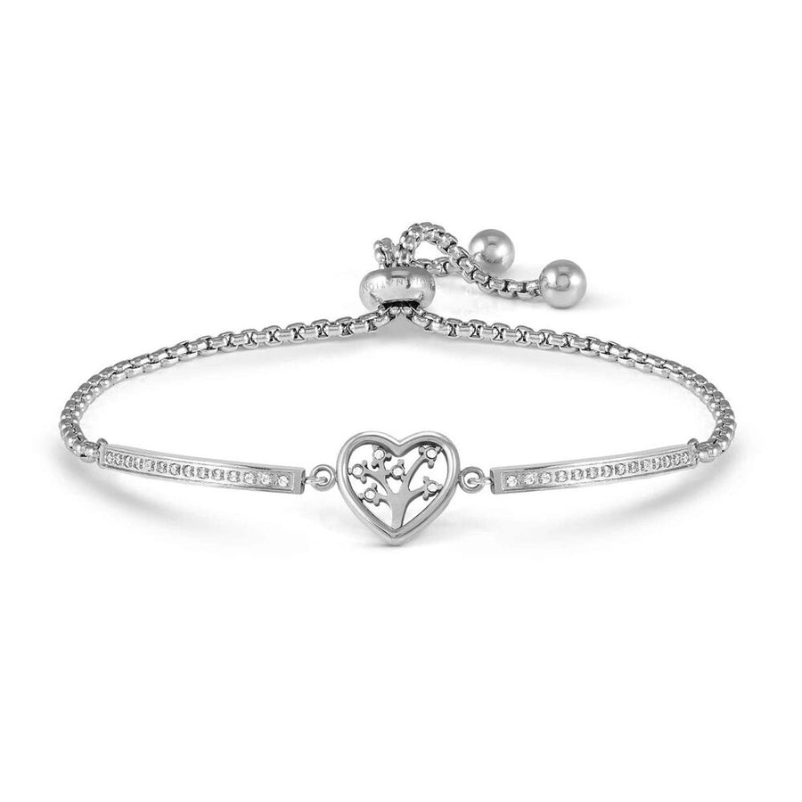 Nomination Milleluci Refined Bracelet Stainless Steel and Zirconia - Tree of Life Heart. Item code 028019/017