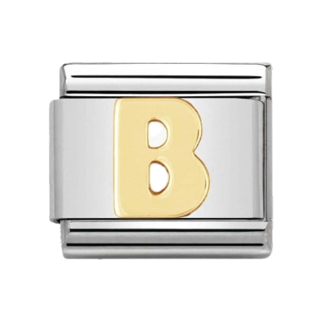 Nomination Gold Classic Letter Charm - B