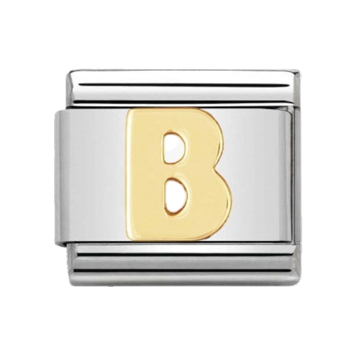 Nomination Gold Classic Letter Charm - B