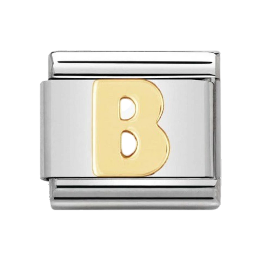 Nomination Gold Classic Letter Charm - B