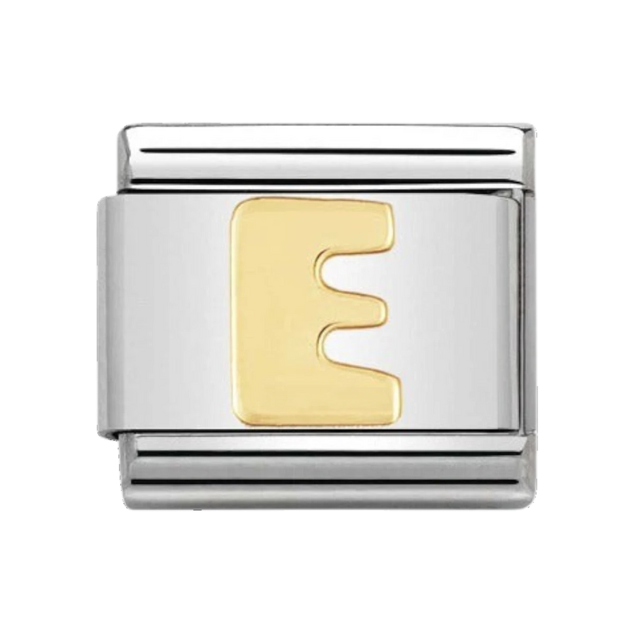 Nomination Gold Classic Letter Charm - E