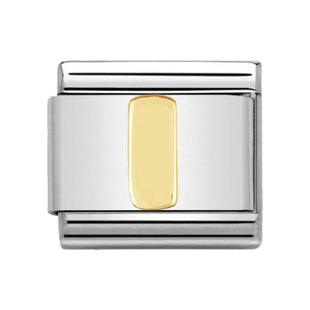 Nomination Gold Classic Letter Charm - I