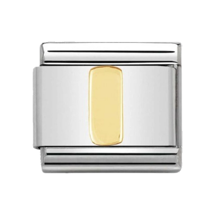 Nomination Gold Classic Letter Charm - I