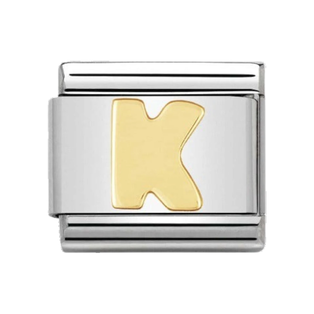 Nomination Gold Classic Letter Charm - K