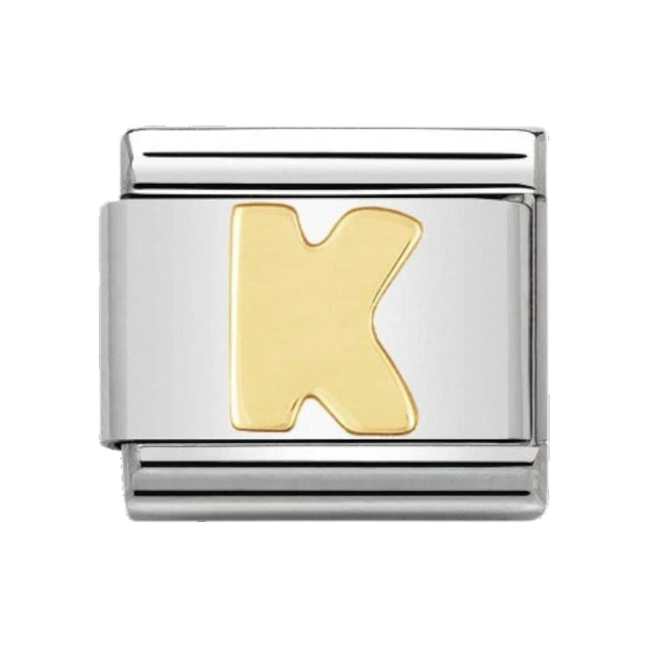 Nomination Gold Classic Letter Charm - K