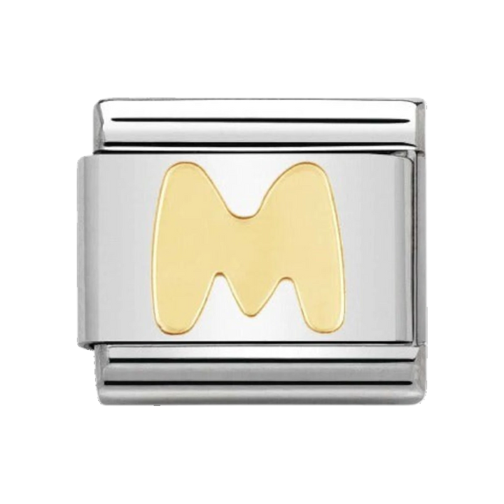 Nomination Gold Classic Letter Charm - M