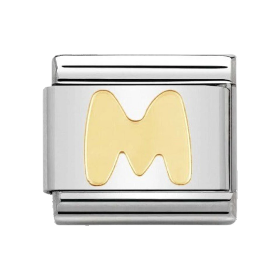 Nomination Gold Classic Letter Charm - M