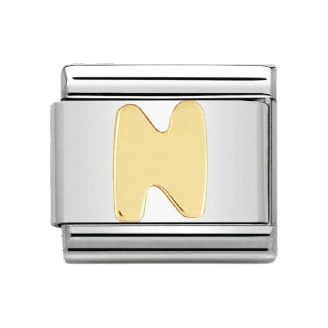Nomination Gold Classic Letter Charm - N