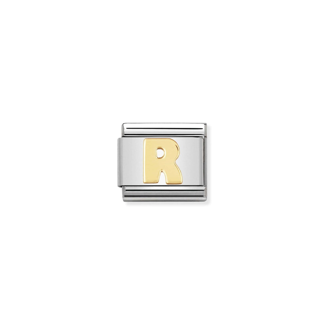 Nomination Gold Classic Letter Charm - R