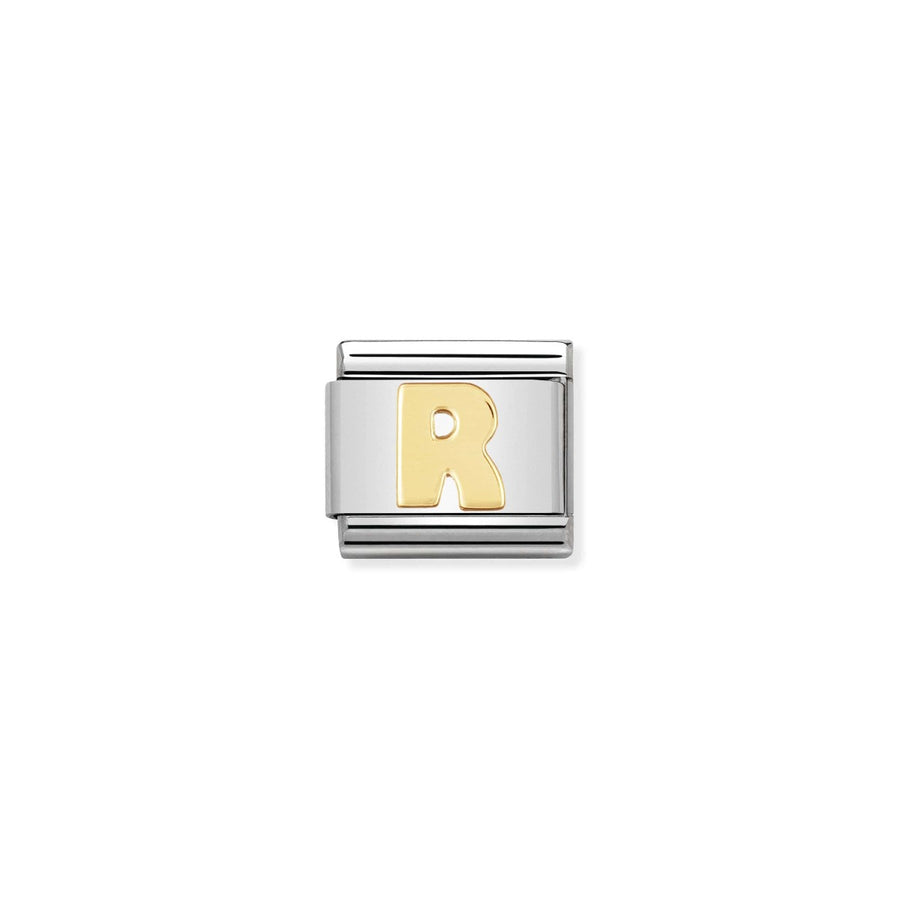 Nomination Gold Classic Letter Charm - R