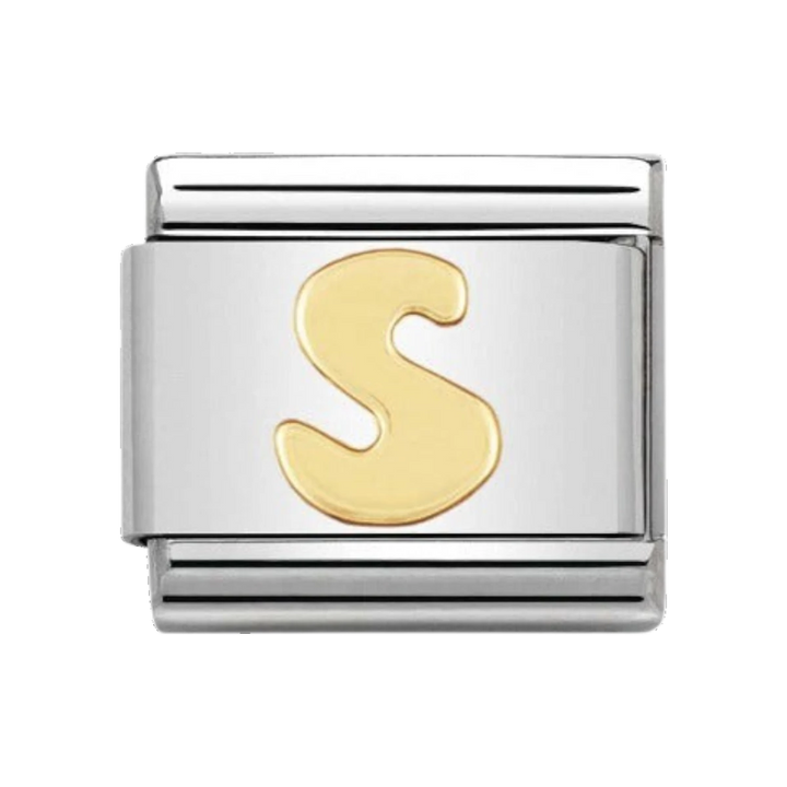 Nomination Gold Classic Letter Charm - S