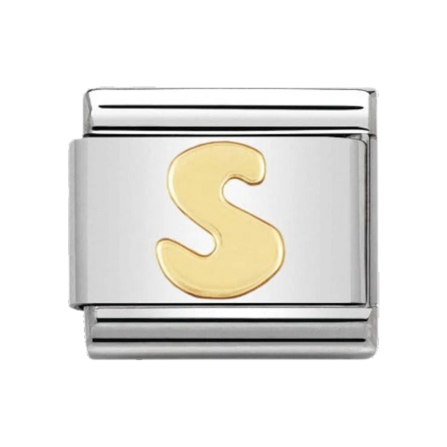 Nomination Gold Classic Letter Charm - S