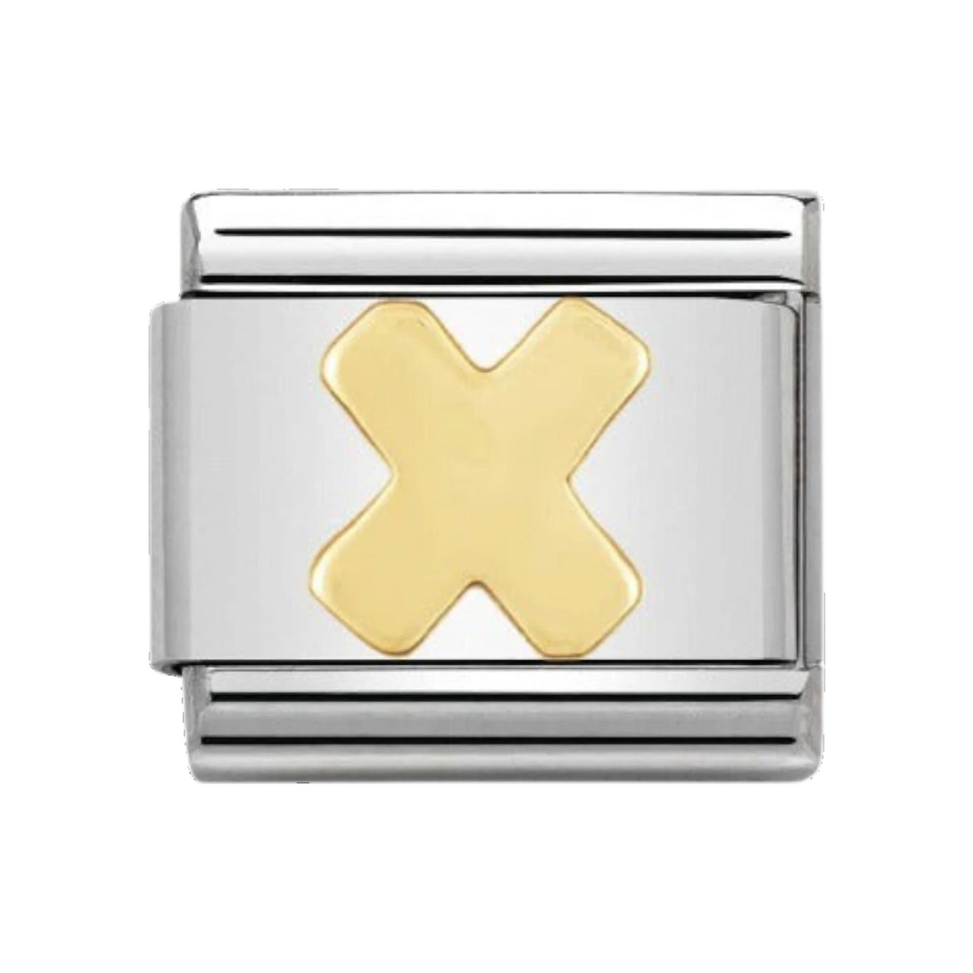 Nomination Gold Classic Letter Charm - X