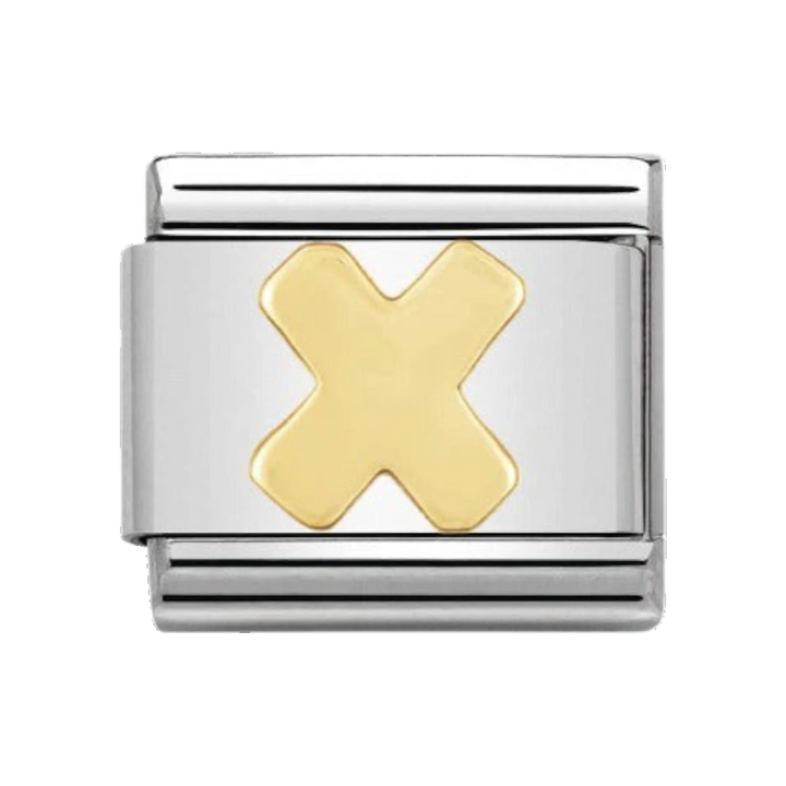 Nomination Gold Classic Letter Charm - X