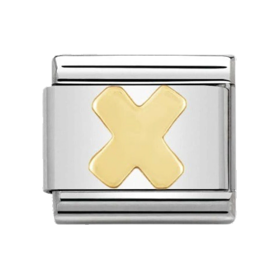 Nomination Gold Classic Letter Charm - X