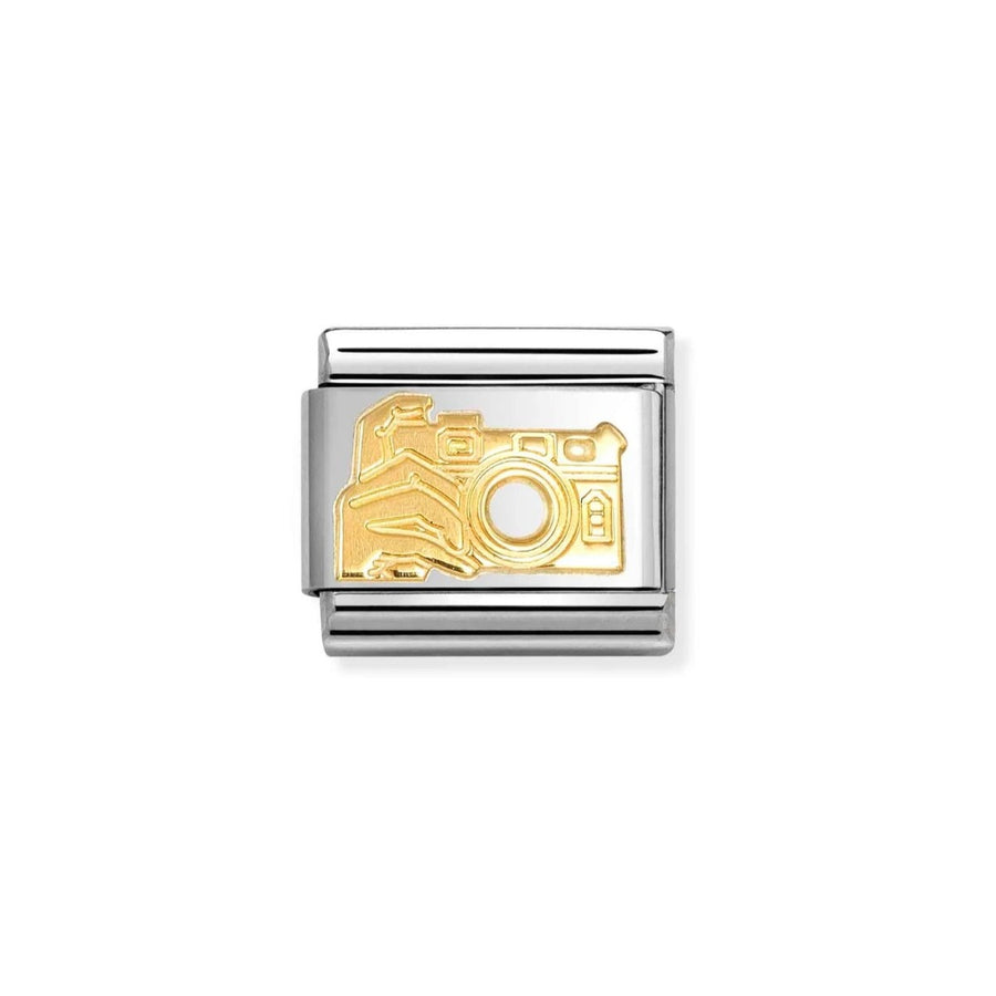 Nomination Classic Gold Hand Holding Camera Charm 030108/17