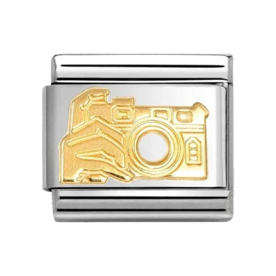 Nomination Classic Gold Hand Holding Camera Charm 030108/17