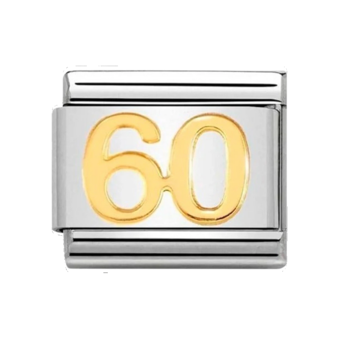 Nomination Classic Number 60 Charm Gold - 030109_43