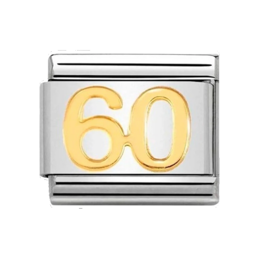 Nomination Classic Number 60 Charm Gold - 030109_43