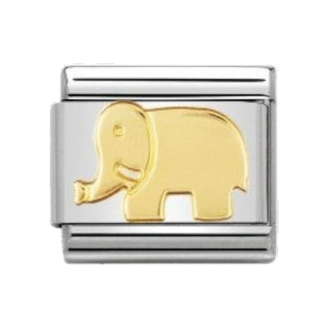 Nomination Classic Gold Animals of the Earth Elephant Charm 030112_08
