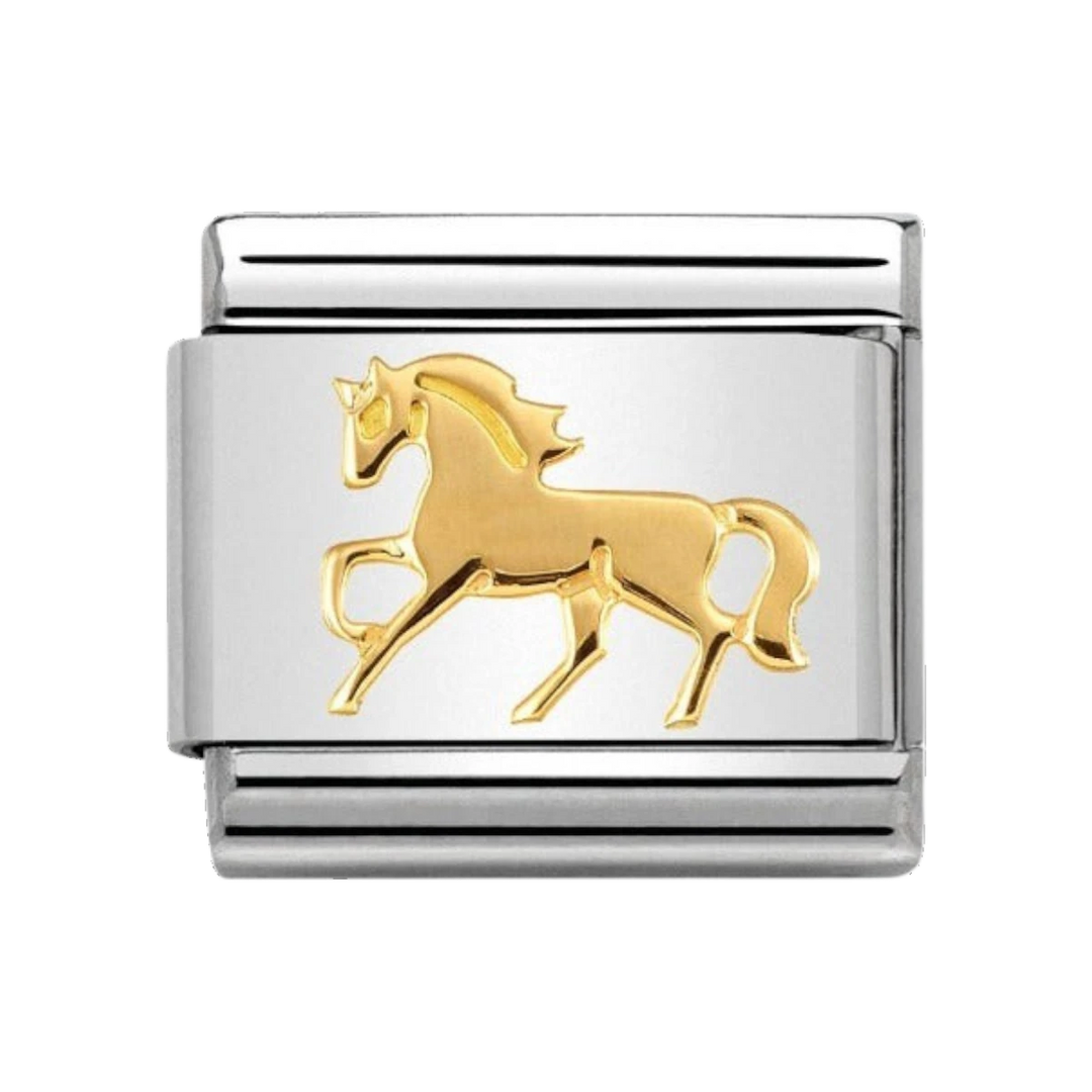 Nomination  Classic Gold Galloping Horse Charm 030149_26