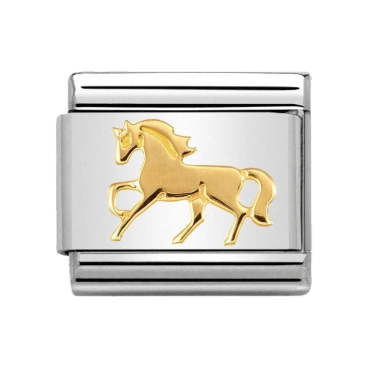 Nomination  Classic Gold Galloping Horse Charm 030149_26
