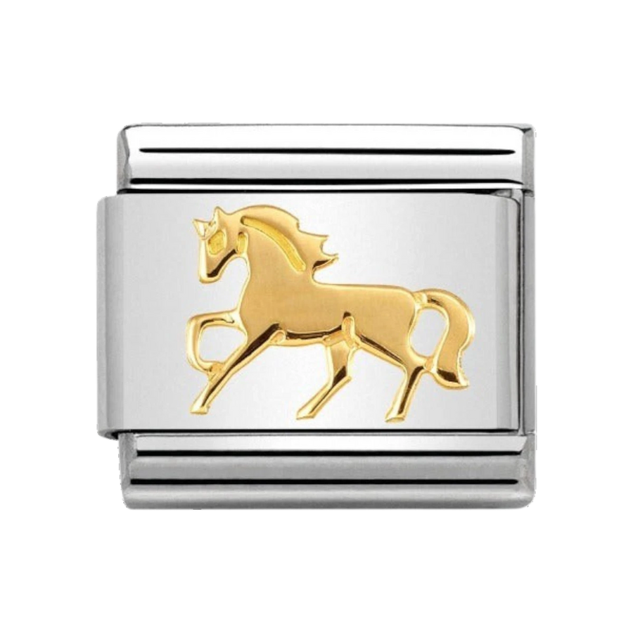 Nomination  Classic Gold Galloping Horse Charm 030149_26