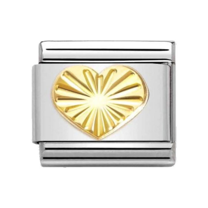 Nomination Classic Gold Sunray Heart Charm 030149_51