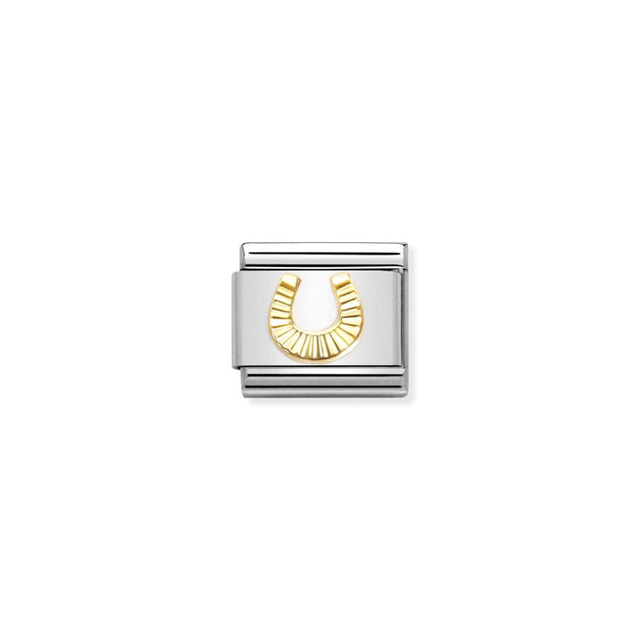 Nomination Classic Gold Diamond Sunray Horseshoe Charm 030149_53