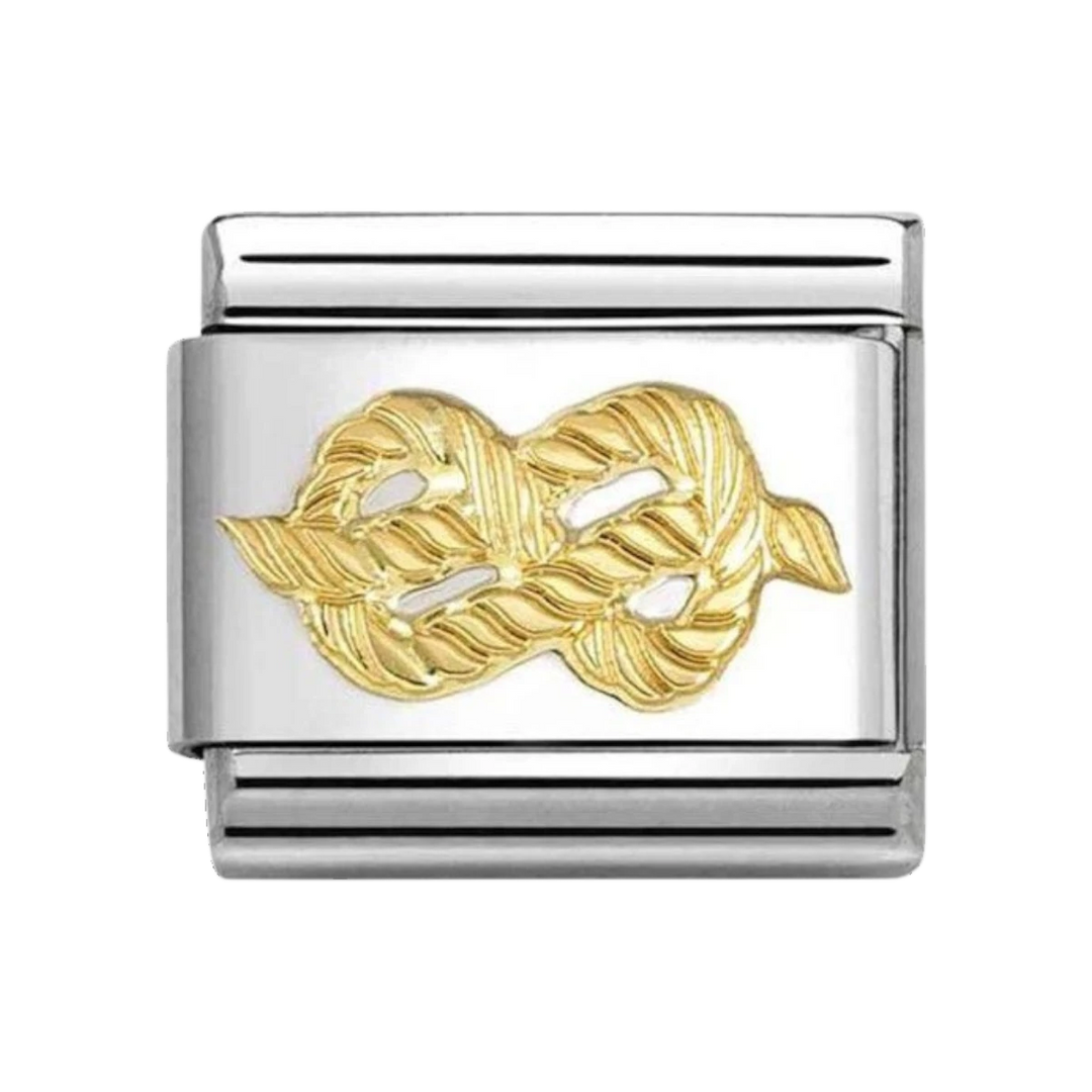 Nomination Classic Gold Rope Knot Charm. Item code 030149/59