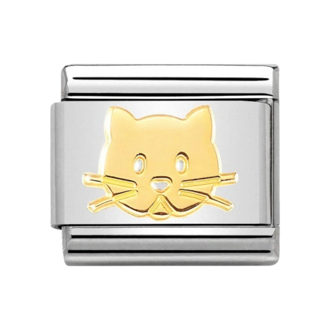 Nomination  Classic Gold Cat Face Charm 030162_53