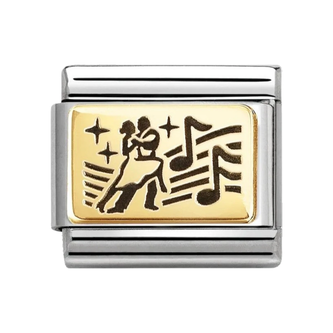 Nomination Gold and Enamel Dancing Couple Charm