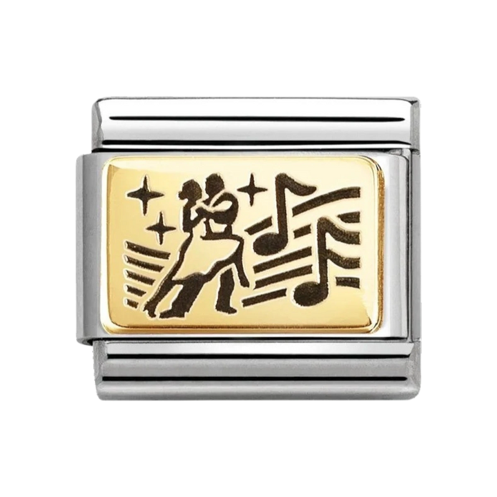 Nomination Gold and Enamel Dancing Couple Charm