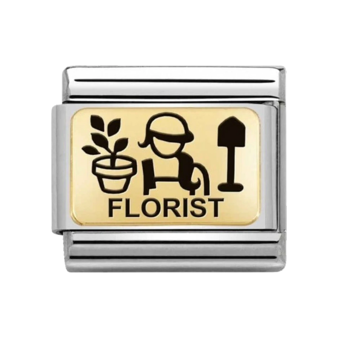 Nomination Classic Composable Charm - 18k Gold Florist