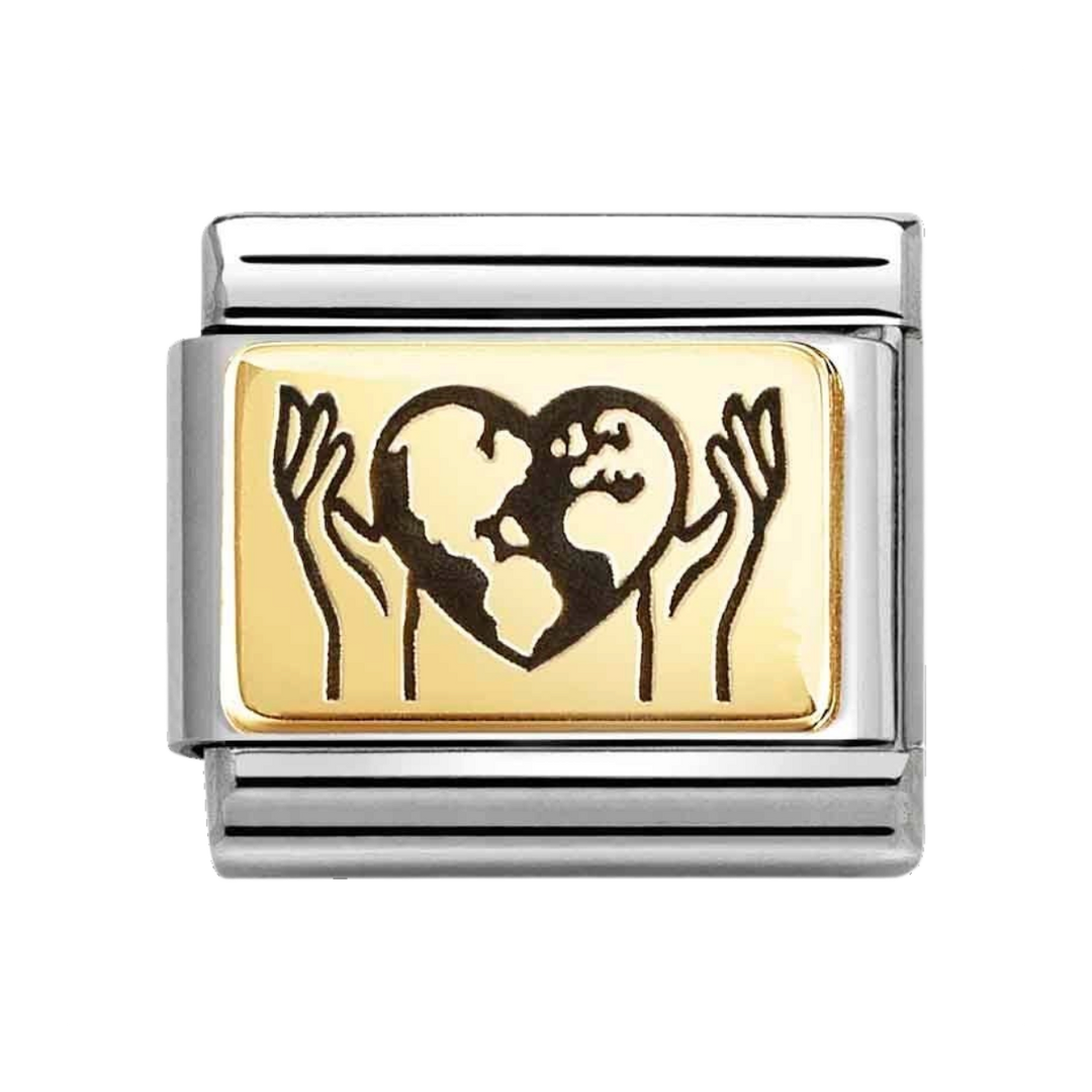 Niche Jewellery Nomination Gold World in Your Hands Charm
