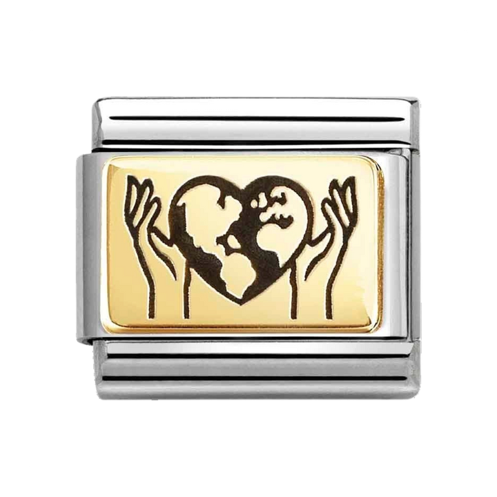 Niche Jewellery Nomination Gold World in Your Hands Charm