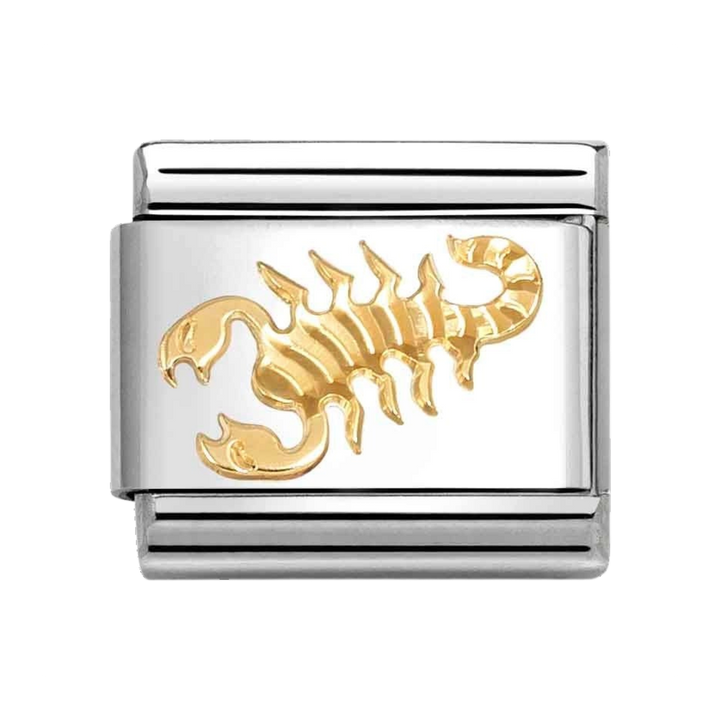 Niche Jewellery Nomination Gold Fluted Bezel Zodiac Scorpio Charm
