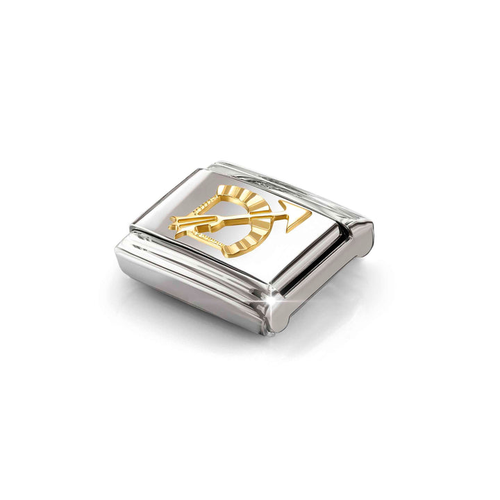 Niche Jewellery Nomination Gold Fluted Bezel Zodiac Sagittarius Charm detail