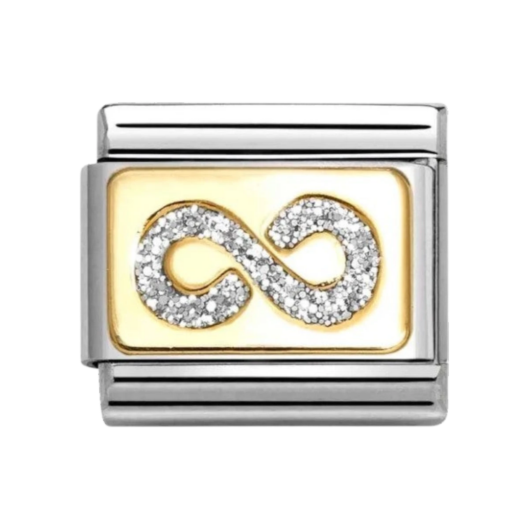Nomination Classic 18k Gold Silver Glitter Infinity 030224_06