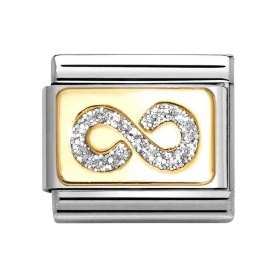 Nomination Classic 18k Gold Silver Glitter Infinity 030224_06